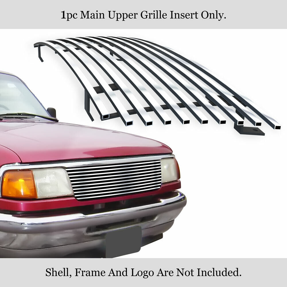 For 1993-1997 Ford Ranger Main Upper Stainless Steel Billet Grille Grill Insert