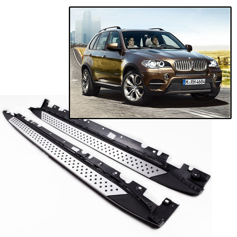For 07-13 BMW E70 X5 xDrive Aluminum OE Style Running Boards Pair Set Side Step
