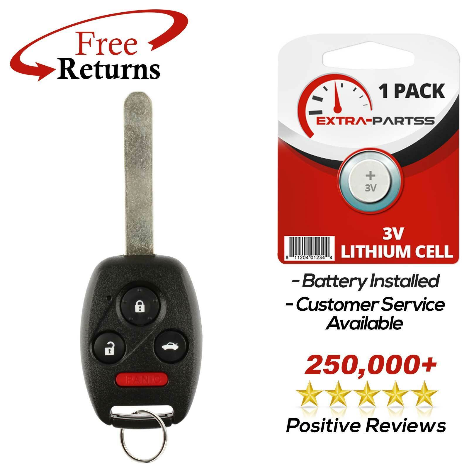 New Replacement Uncut Key Keyless Entry Remote Fob For Honda OUCG8D-380H-A
