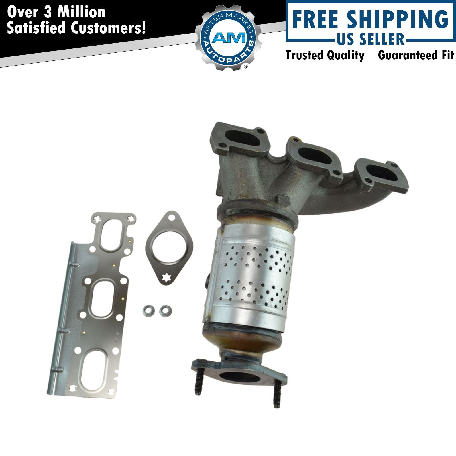 Exhaust Manifold w/ Catalytic Converter Assembly & Installation Kit for Edge MKX