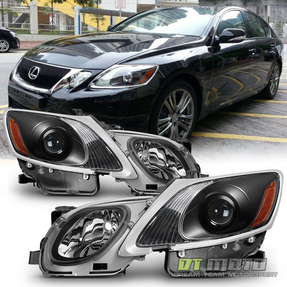 For HID/AFS 2006-2011 Lexus GS300 GS350 GS450h GS460 Headlights Projector Black