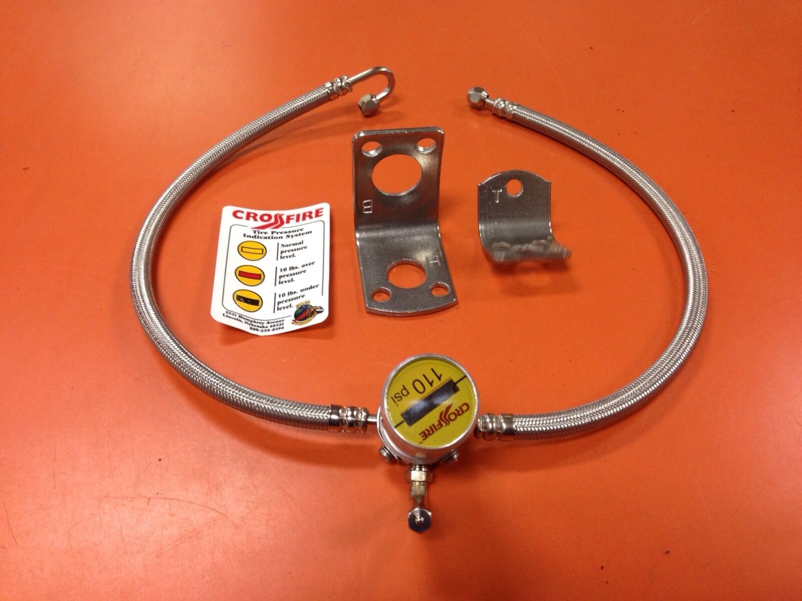 CROSSFIRE TIRE EQUALIZER SYSTEM 110 PSI STAINLESS STEEL HOSES freightliner mack