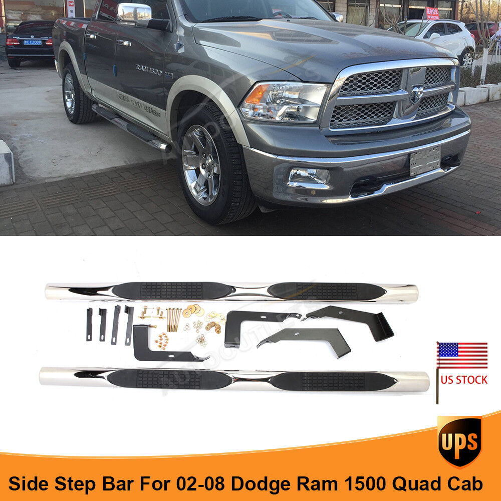 For 02-08 Dodge Ram 1500 Quad Cab Side Step 4