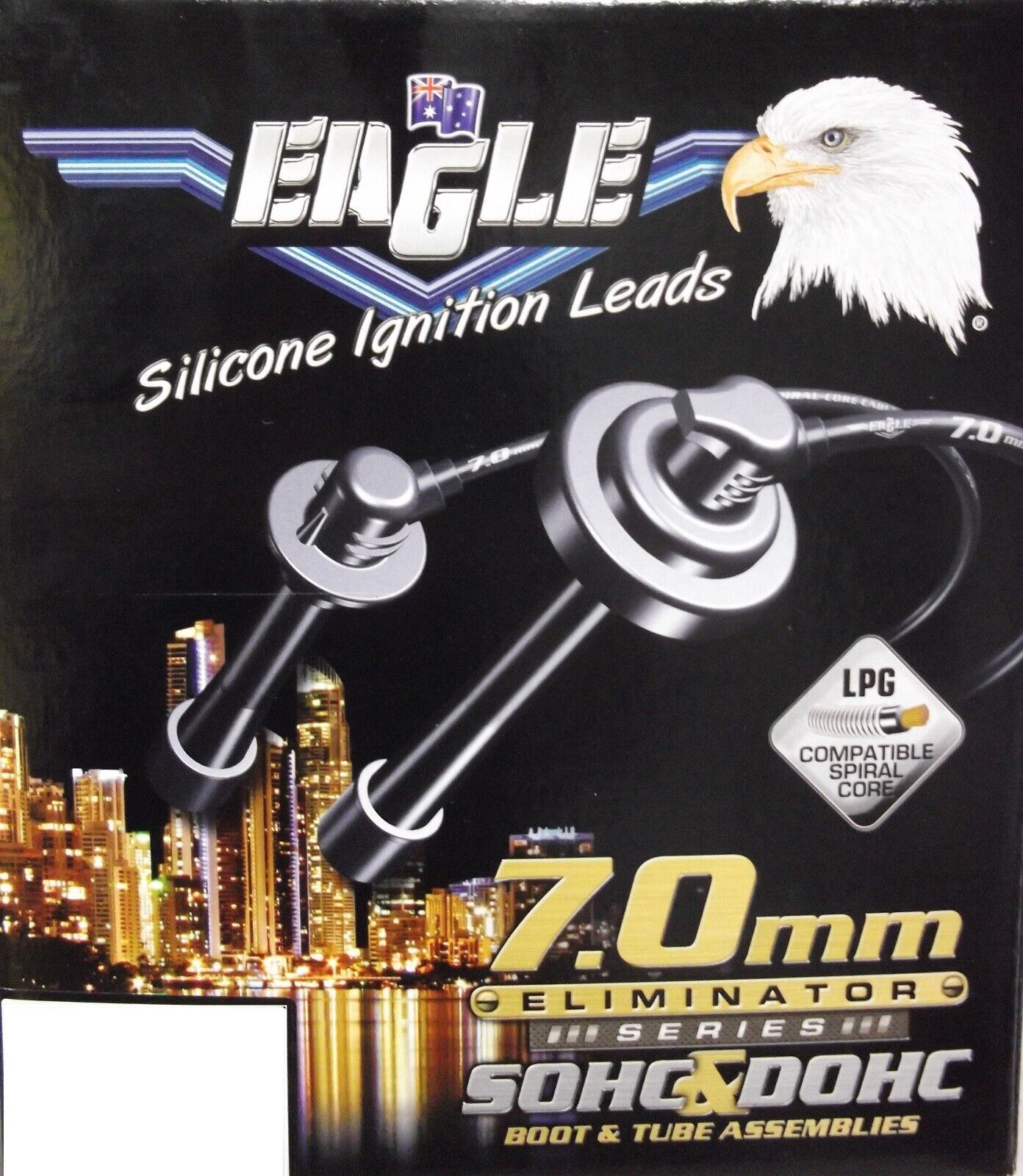 Eagle 7mm Eliminator Ignition Leads Set E74267 with Side Entry Cap suits Nissan 