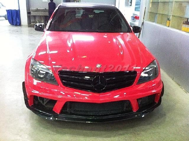 FRP Body Kit For 08-11 Benz W204 C63 AMG Black Edition Front & Rear Bumper