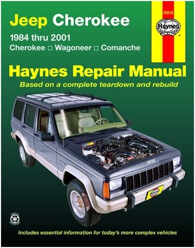 HAYNES REPAIR MANUAL 50010 JEEP CHEROKEE, WAGONEER, COMANCHE '84-'01