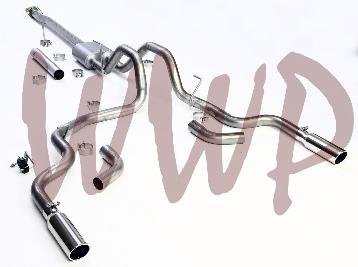 Stainless Steel Dual CatBack Exhaust System Kit 15-20 Ford F150 2.7L/3.5L/5.0L