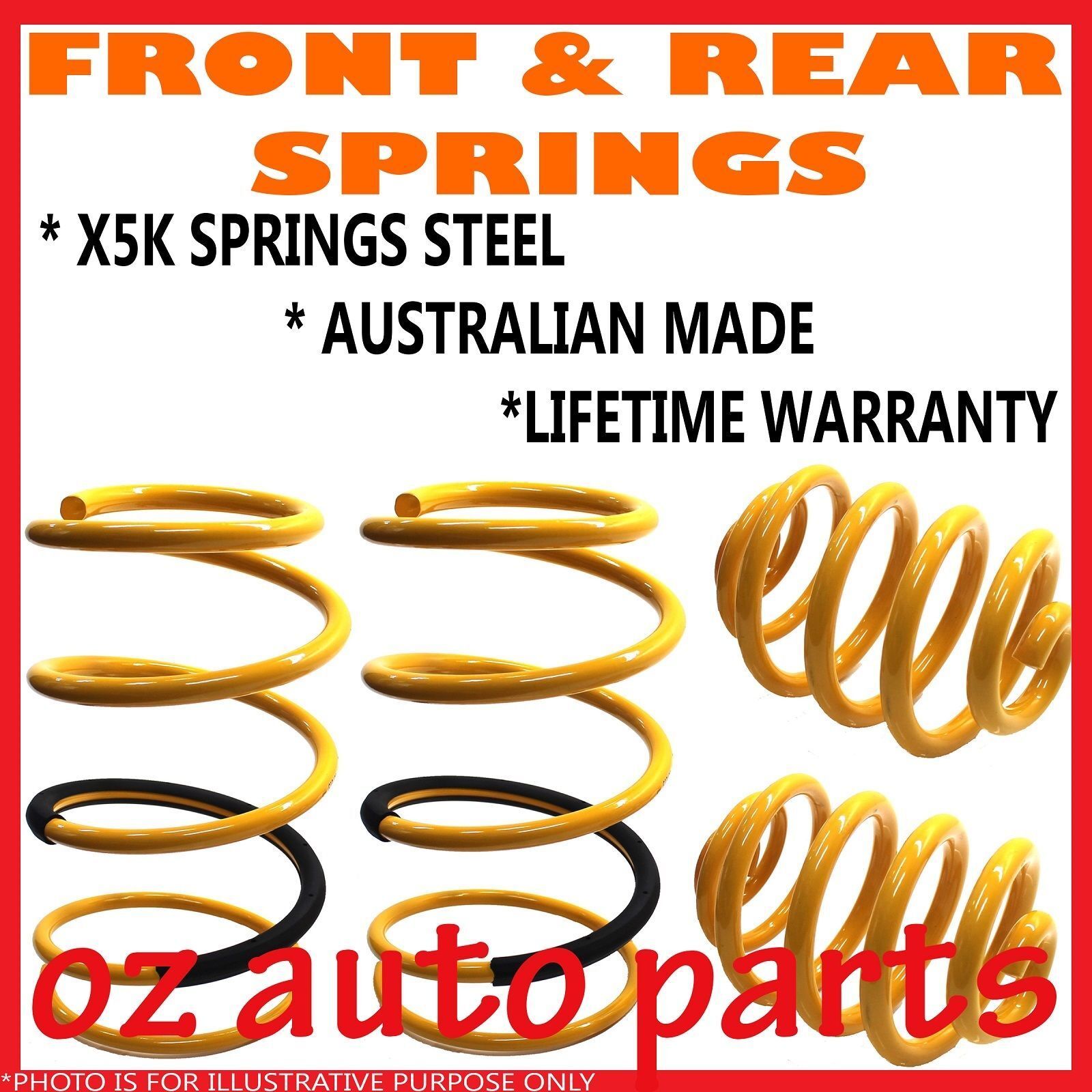 HOLDEN TORANA LC LJ 6 CYL 1969-1974 FRONT & REAR LOWERED 30MM SPRINGS