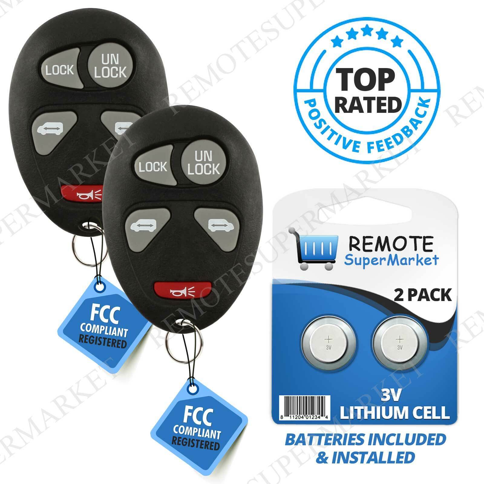 Replacement for 01-05 Chevy Venture Silhouette Montana Remote Dual Key Fob Pair