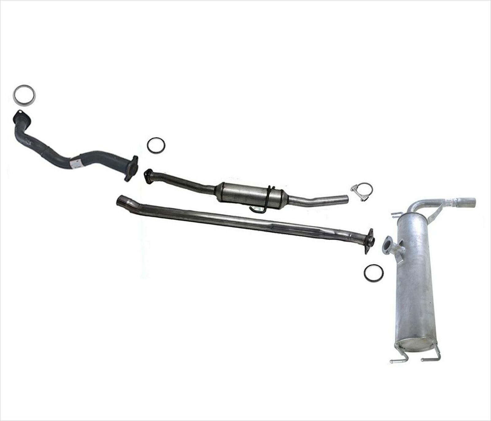 Exhaust System With Front Pipe Resonator & Muffler Gasket For Toyota RAV4 01-03
