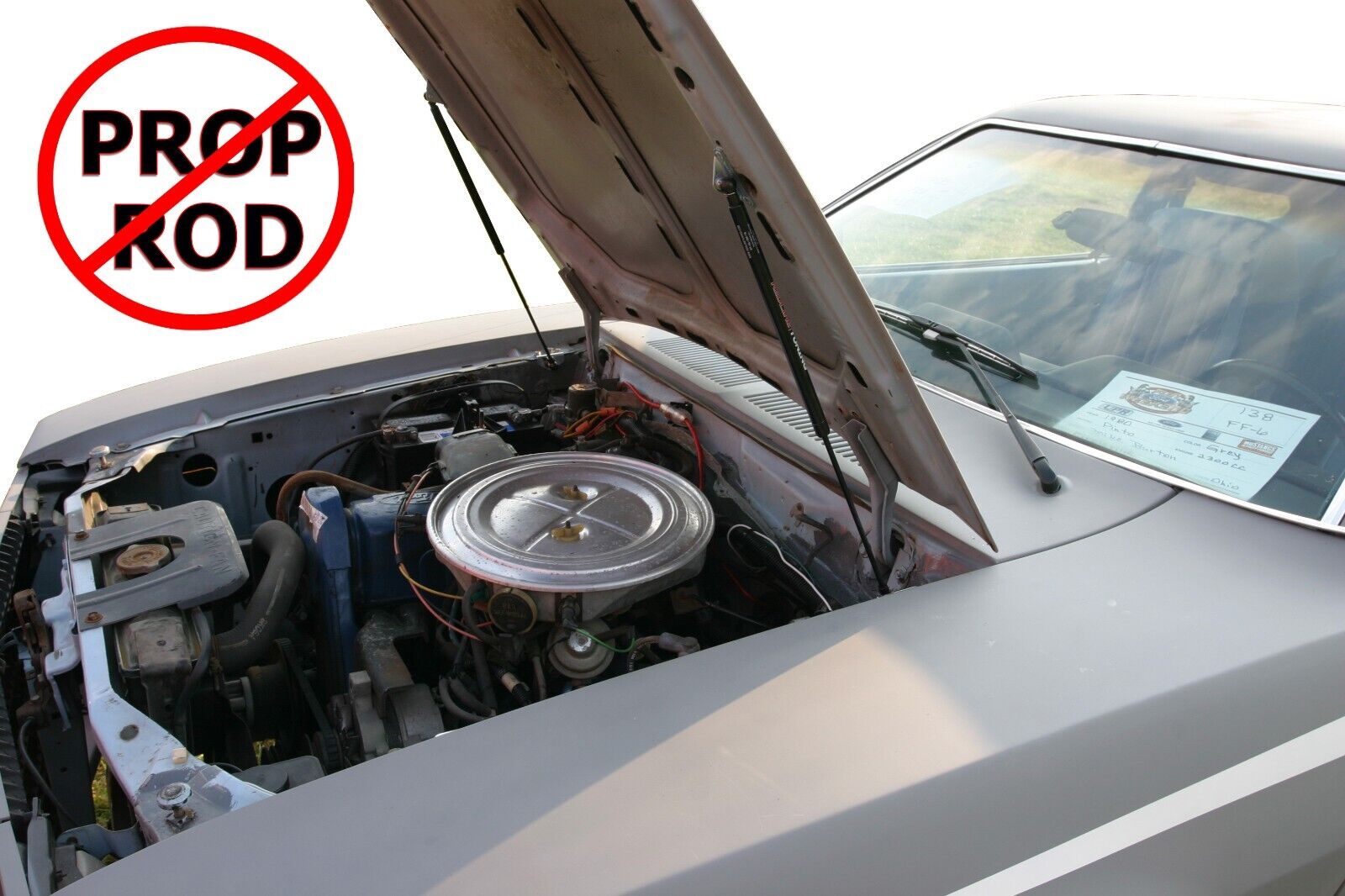 1971-80 Ford Pinto Hood QuickLIFT PLUS Black Gas Strut Shock Damper Lifter