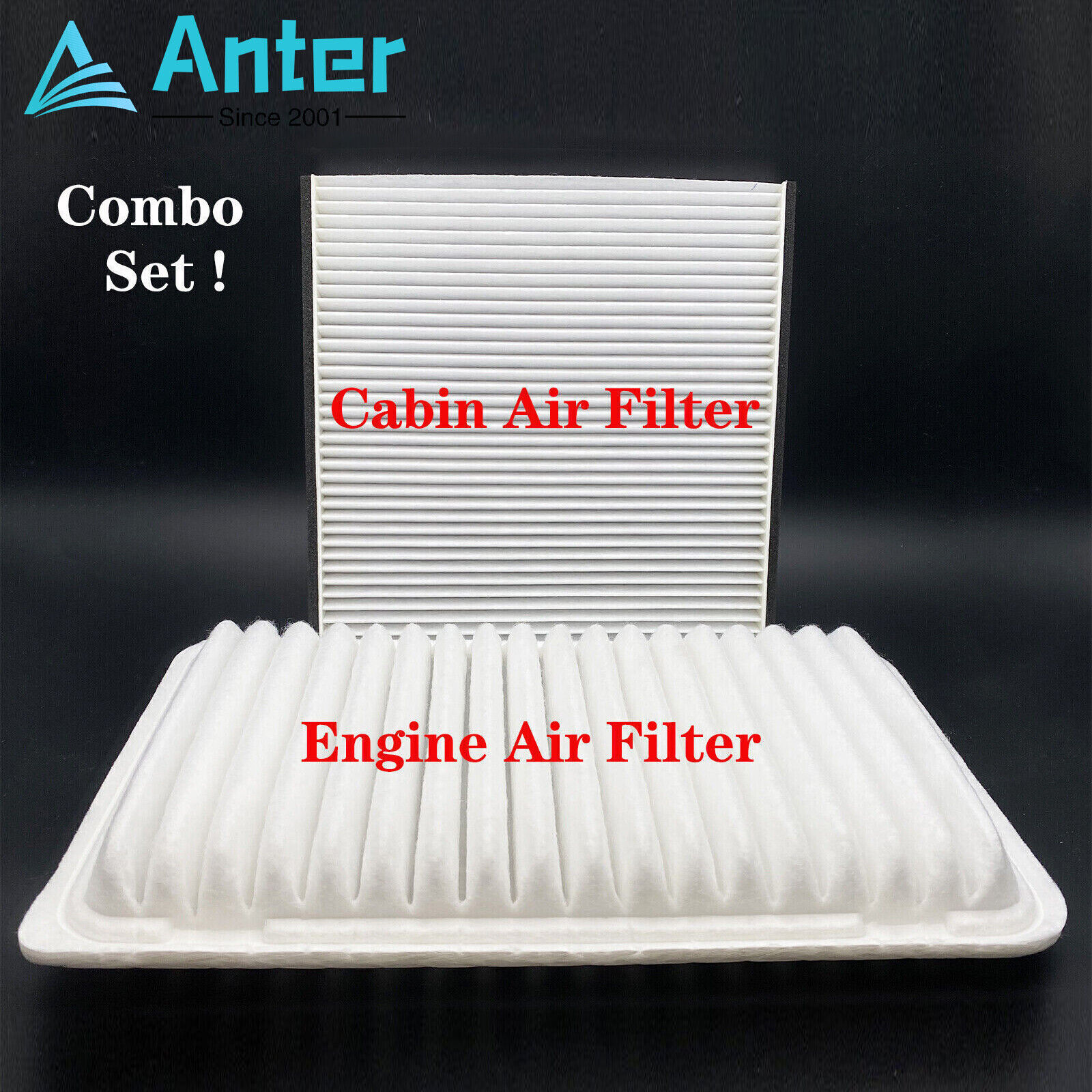 Engine & Cabin Air Filter Combo Set For Toyota Sienna Camry Lexus RX350 ES330