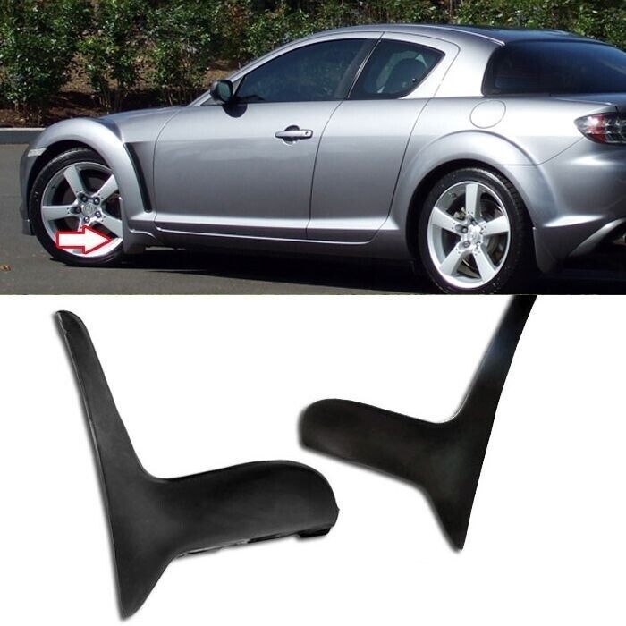 For 04-10 MAZDA RX8 RX-8 UPPAINTED PLASTIC PERFORMANCE FRONT MUD FLAPS QUARDS