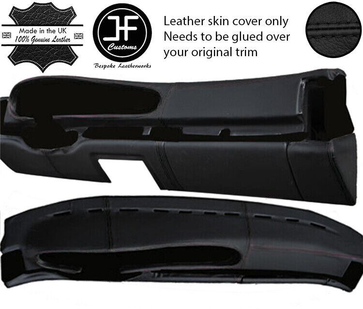 BLACK STITCH OVAL DASHBOARD LEATHER SKIN COVER ONLY FOR PORSCHE 944 & 968 86-95