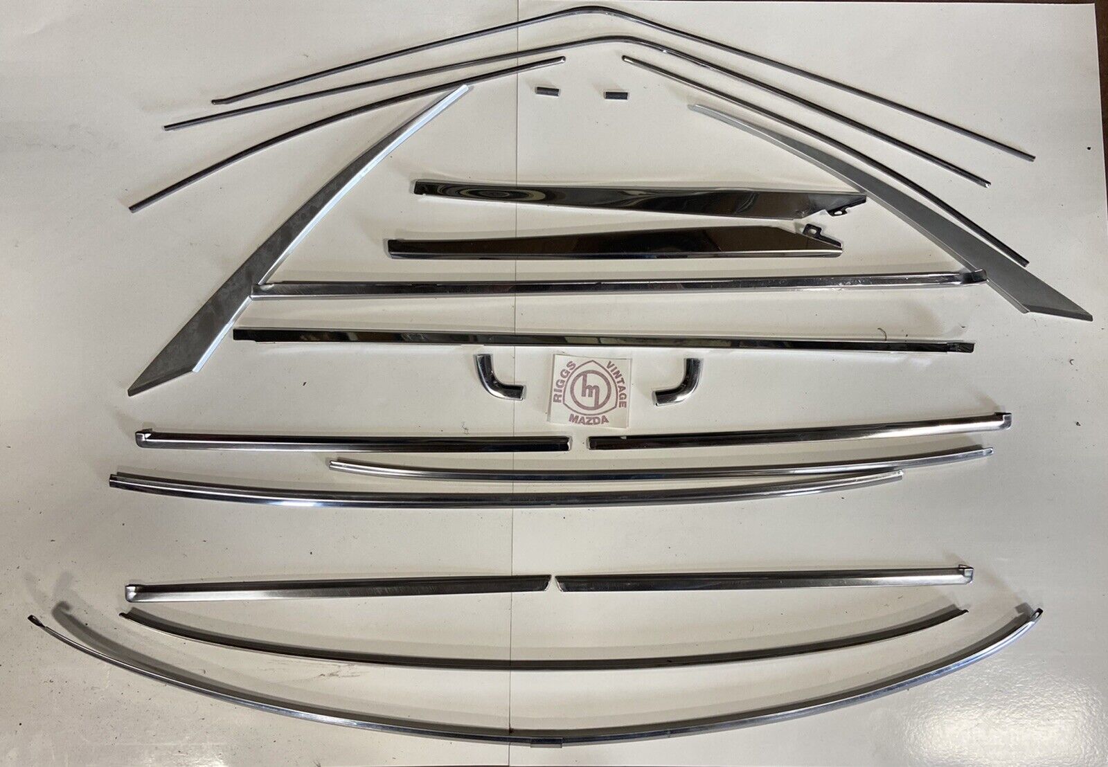 Mazda Rx3 Coupe Window Stainless Trim Set Chrome