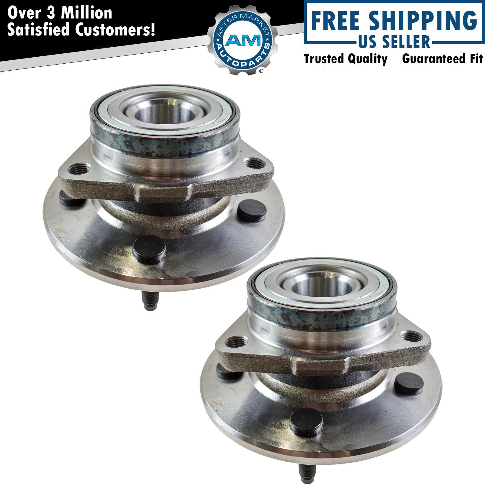 Front Wheel Bearing & Hub Assembly Pair Set for 97-00 Ford Pickup Truck F150