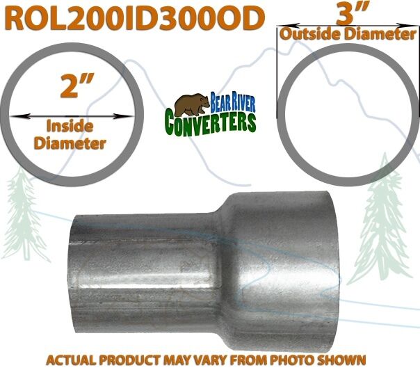 2” ID to 3” OD Universal Exhaust Pipe to Component Adapter Reducer