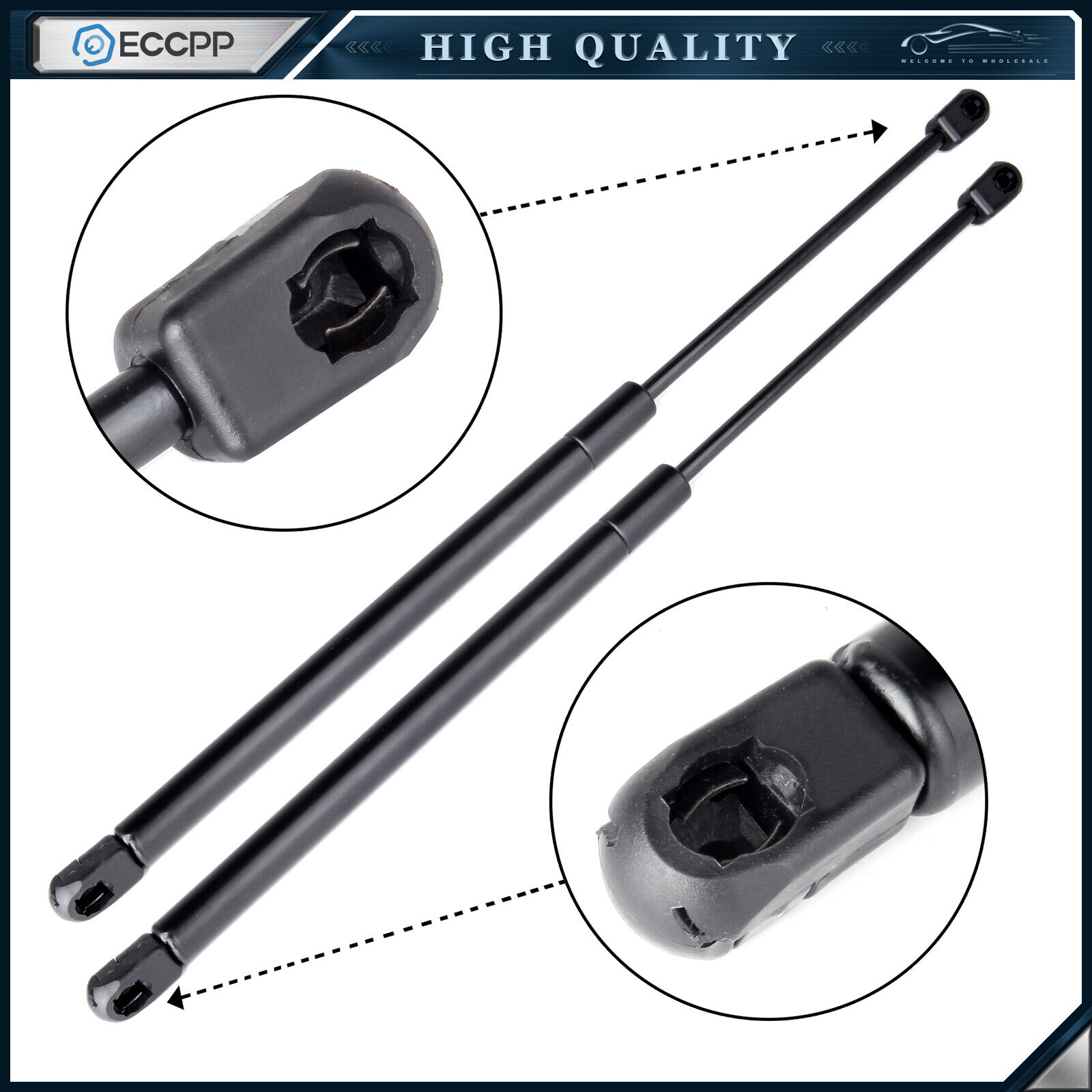 ECCPP Qty 2 Trunk Gas Charged Lift Supports Struts For 2000-2007 Panoz Esperante