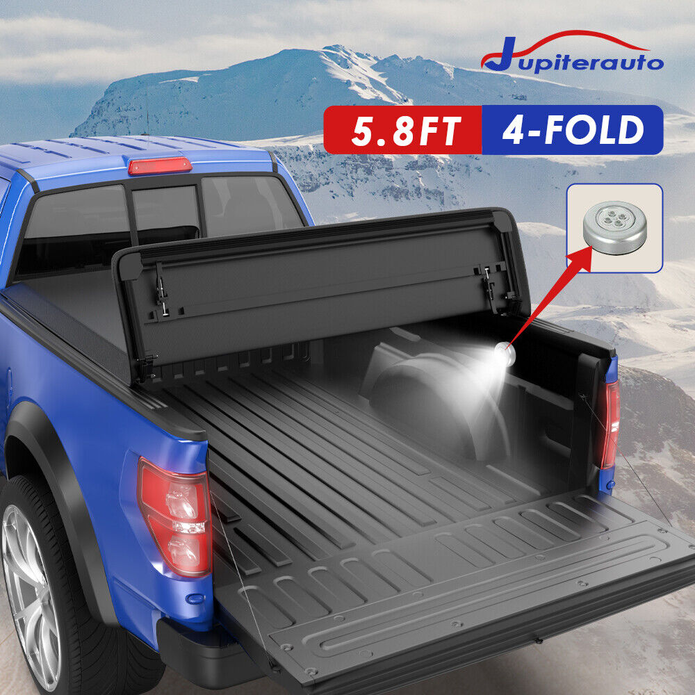 5.7/5.8FT 4 FOLD Tonneau Cover Truck Bed For 2009-22 Ram 1500 Cab Pickup No Box