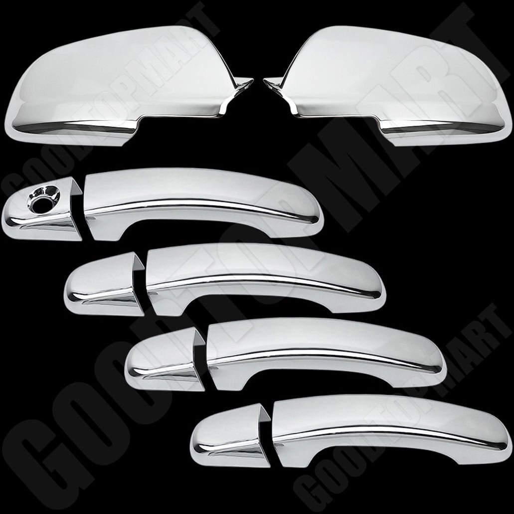 For Chevy Chevrolet Malibu 2008-2012 Chrome Set 4 Door Handle Covers & Mirrors