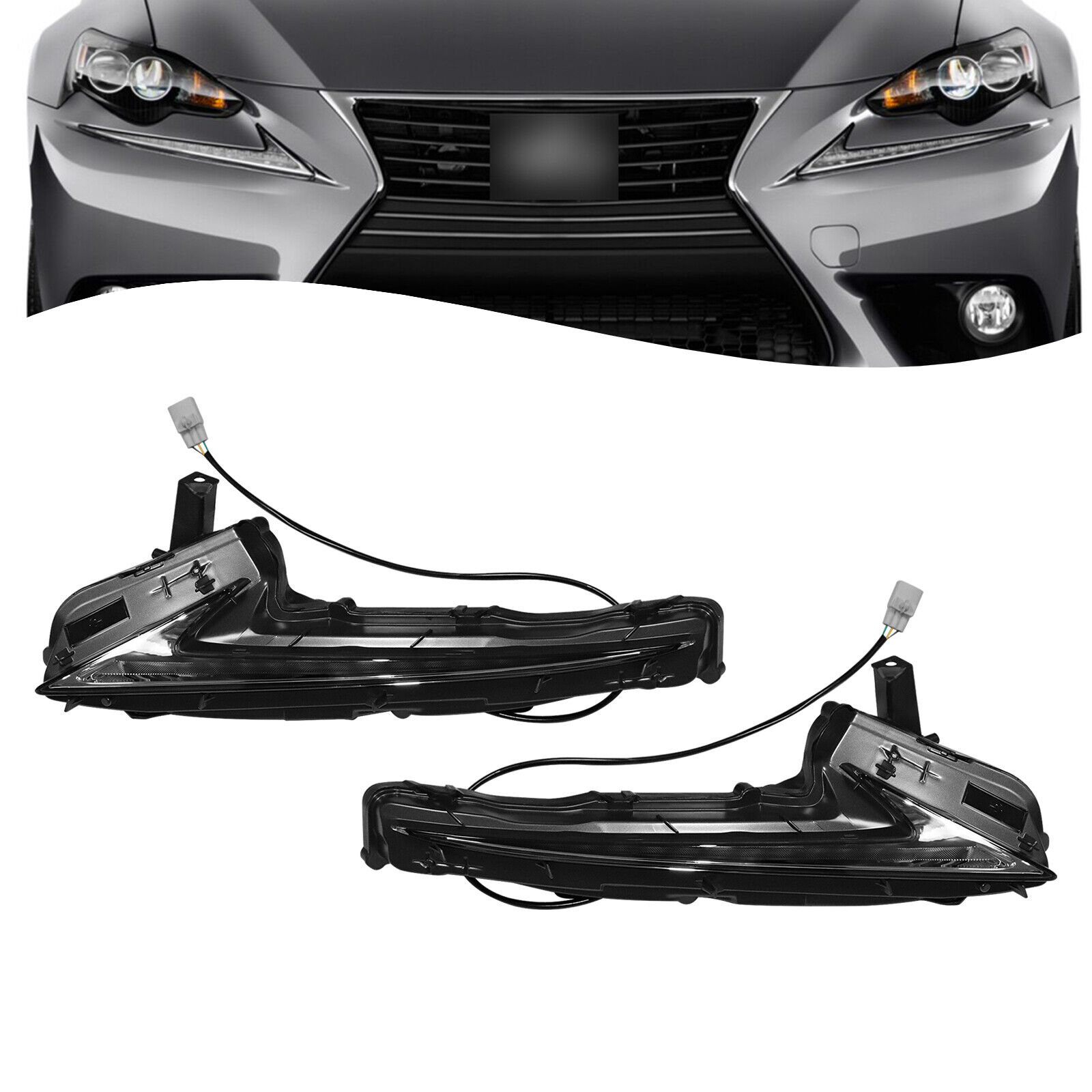 For Lexus 2014-2016 IS200t IS300 IS250 IS350 IS F Daytime Running Lights LED DRL