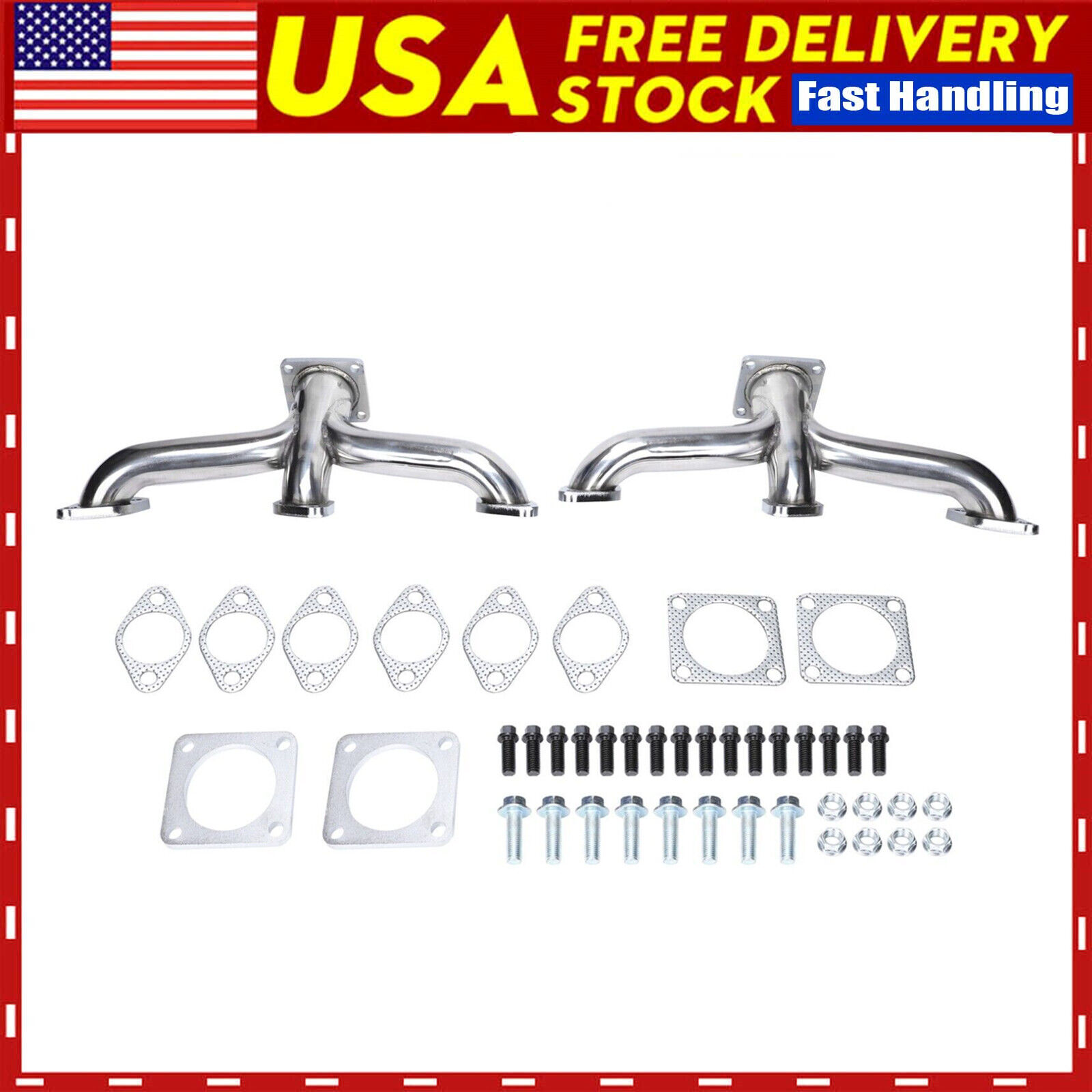 Exhaust Headers For 1932-1953 Ford Flathead V8 Car Pickup Truck Shorty Headers