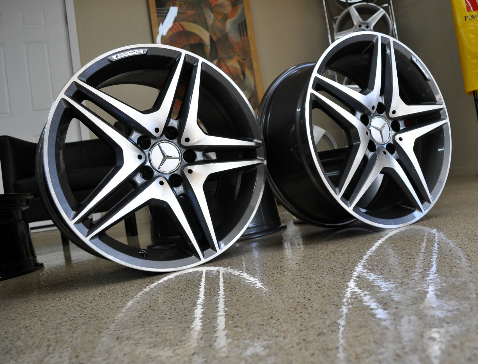 MERCEDES 19 INCH 63 GUNMETAL WHEELS RIMS NEW FITS  S550 CL550 S500 CL500 S55 AMG