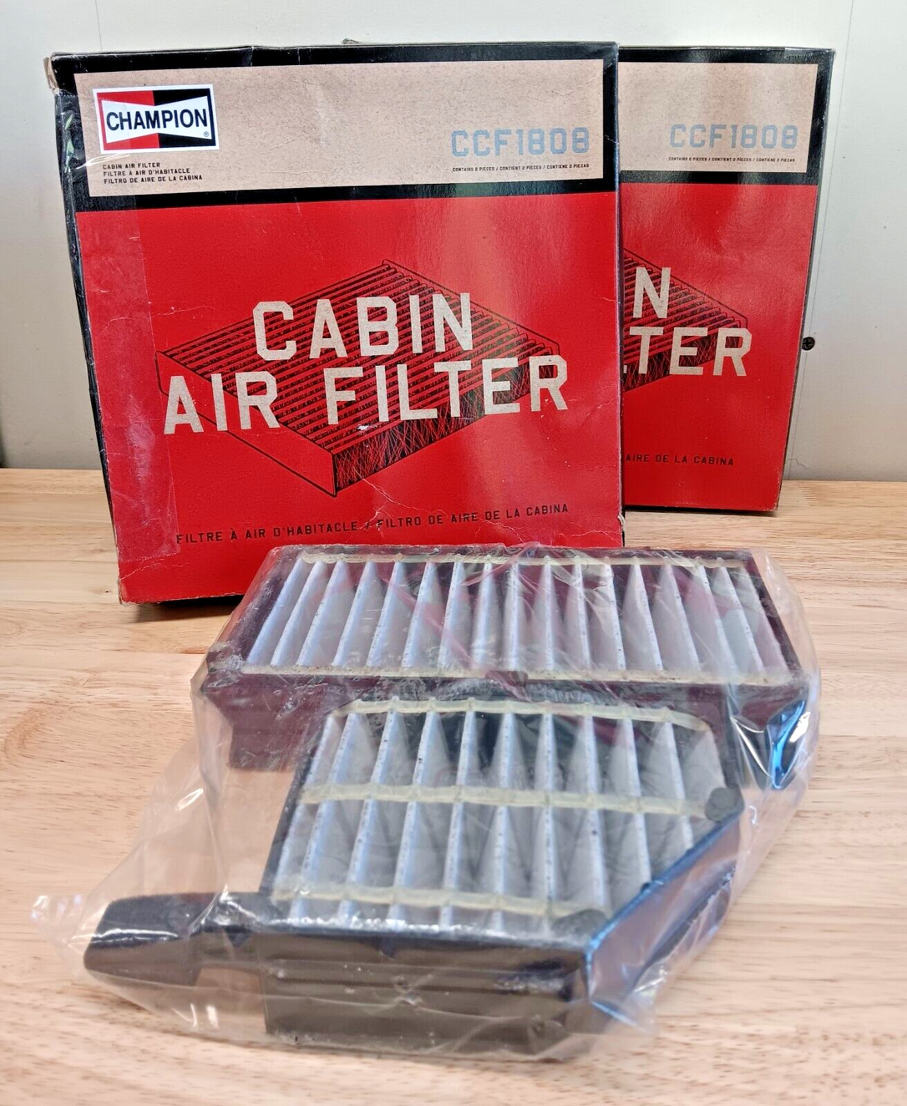 TWO SETS of Champion CCF1808 Cabin Air Filters for CF10383 XC35872 3666 PC5872