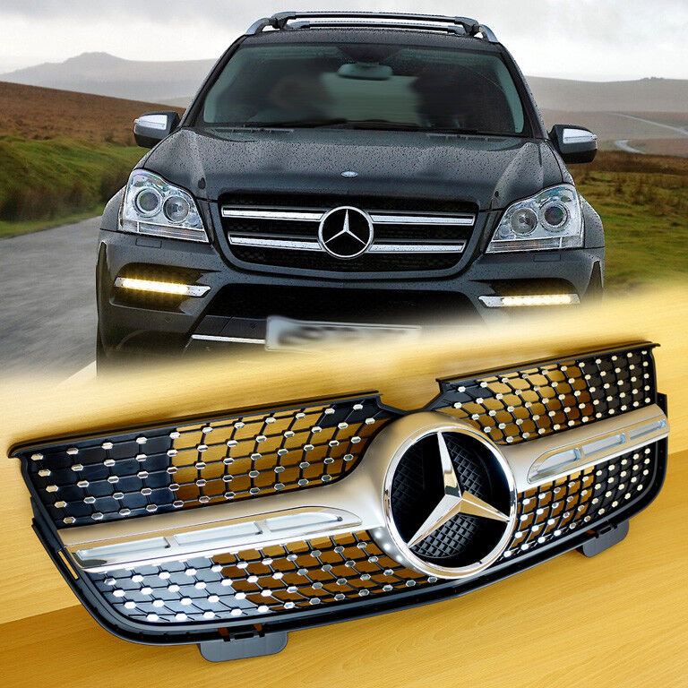 For Mercedes-Benz X164 GL-Class 07~12 GL450 / 10~12 GL350 Silver Front Grille 