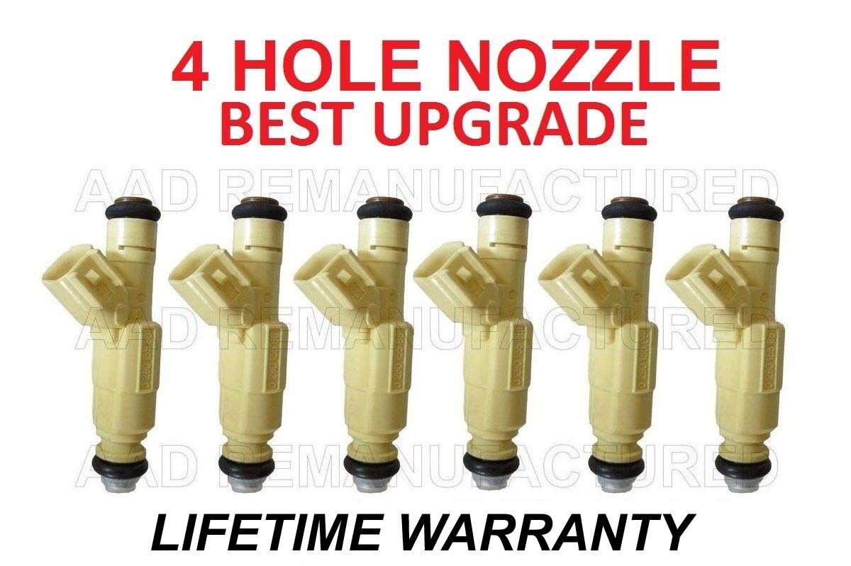 4 Hole Nozzle Upgraded Bosch Set Of 6 Fuel Injectors for Mazda MPV 6 3.0L V6 