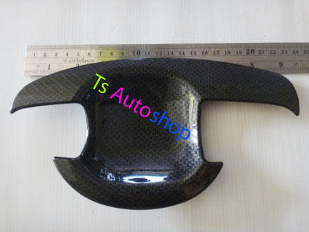 Black Carbon 4door Handle Bowl Cover For Toyota Belta Yaris Vios Sedan 2007 2012
