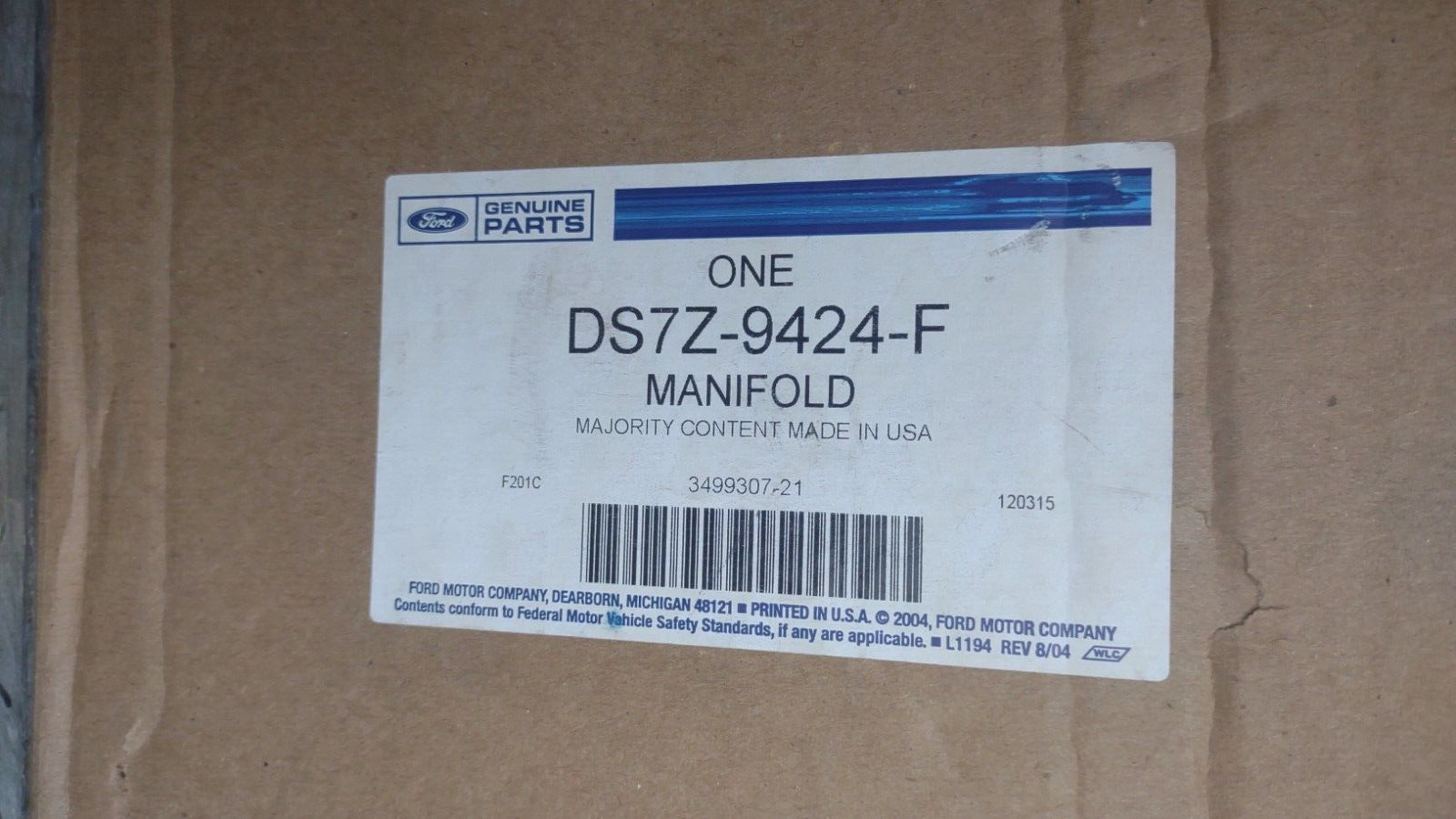 Ford D57Z-9424-F Intake Manifold 2013 C-Max SKU35