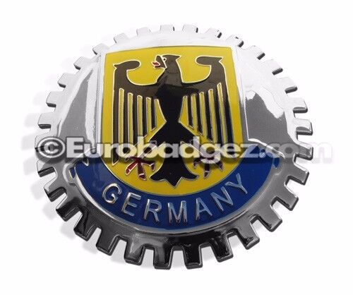 1 - NEW Chrome Grill Badge Germany Coat of Arms EAGLE VARIANT GERMANY MEDALLION