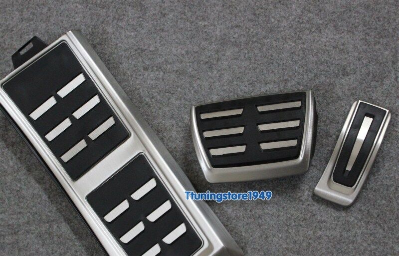 Foot Footrest Fuel Brake AT pedals Plate Cover For Audi S 4 A4 A5 A6 A7 Q5 LHD