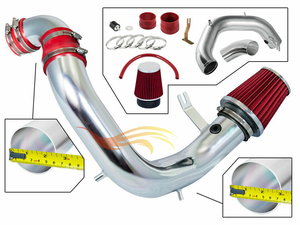 RED COLD INDUCTION AIR INTAKE + DRY FILTER FOR DODGE 03-05 NEON SRT4 2.4L TURBO