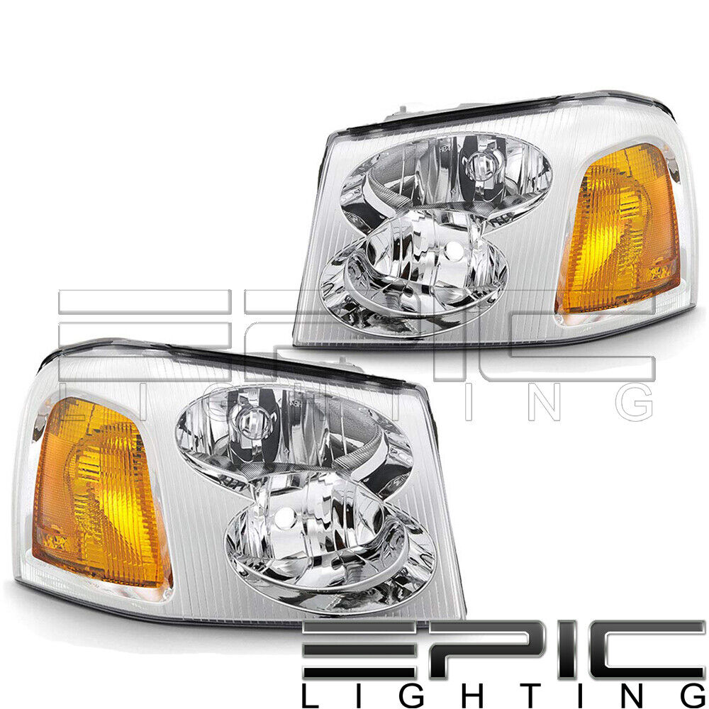 Headlights Replacement for 2002-2009 Envoy Left and Right Sides Pair 