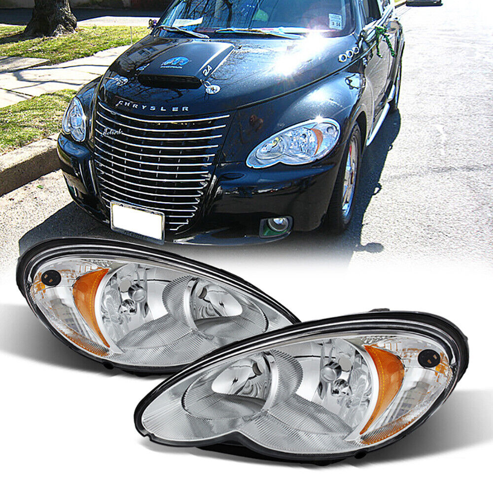 06-10 Chrysler PT Cruiser Headlight Front Signal Lamp Replacement Assembly Pair