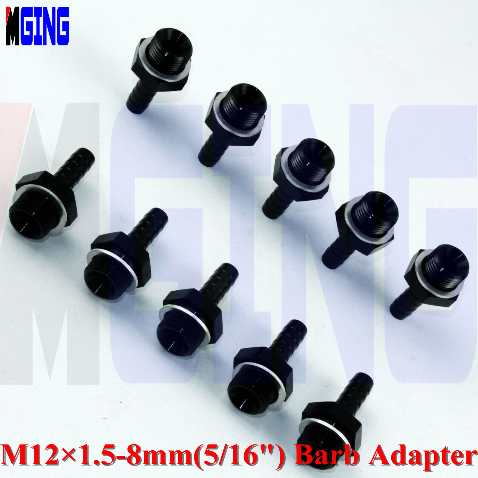 Straight Male M12X1.5 to 8mm 5/16\