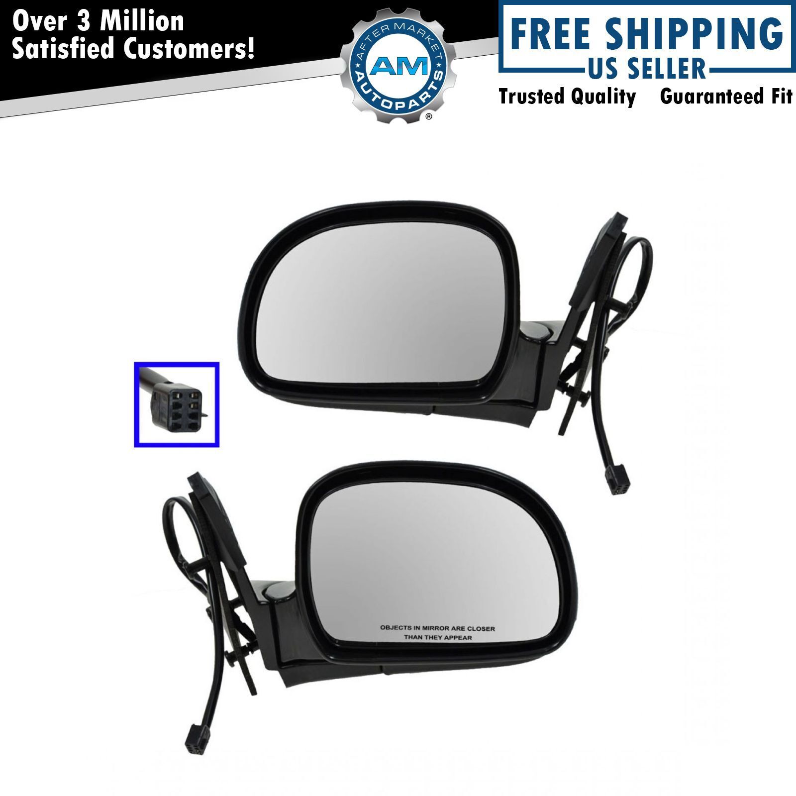 Power Side View Mirrors Folding Left & Right Pair Set for 1998 Blazer S10 Jimmy