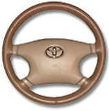 Sand Beige Custom Fit Genuine Leather Steering Wheel Cover - Wheelskins Size AXX