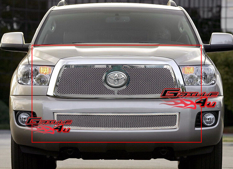 SS 1.8mm Mesh Grille Combo For 2008-2013 Toyota Sequoia