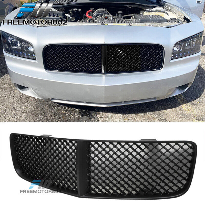 For 06-10 Dodge Charger Mesh Style Front Hood Bumper Grille Grill ABS Black
