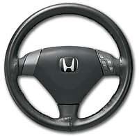 BLACK Custom Fit Leather Steering Wheel Cover - FAST SHIP - Wheelskins Size C