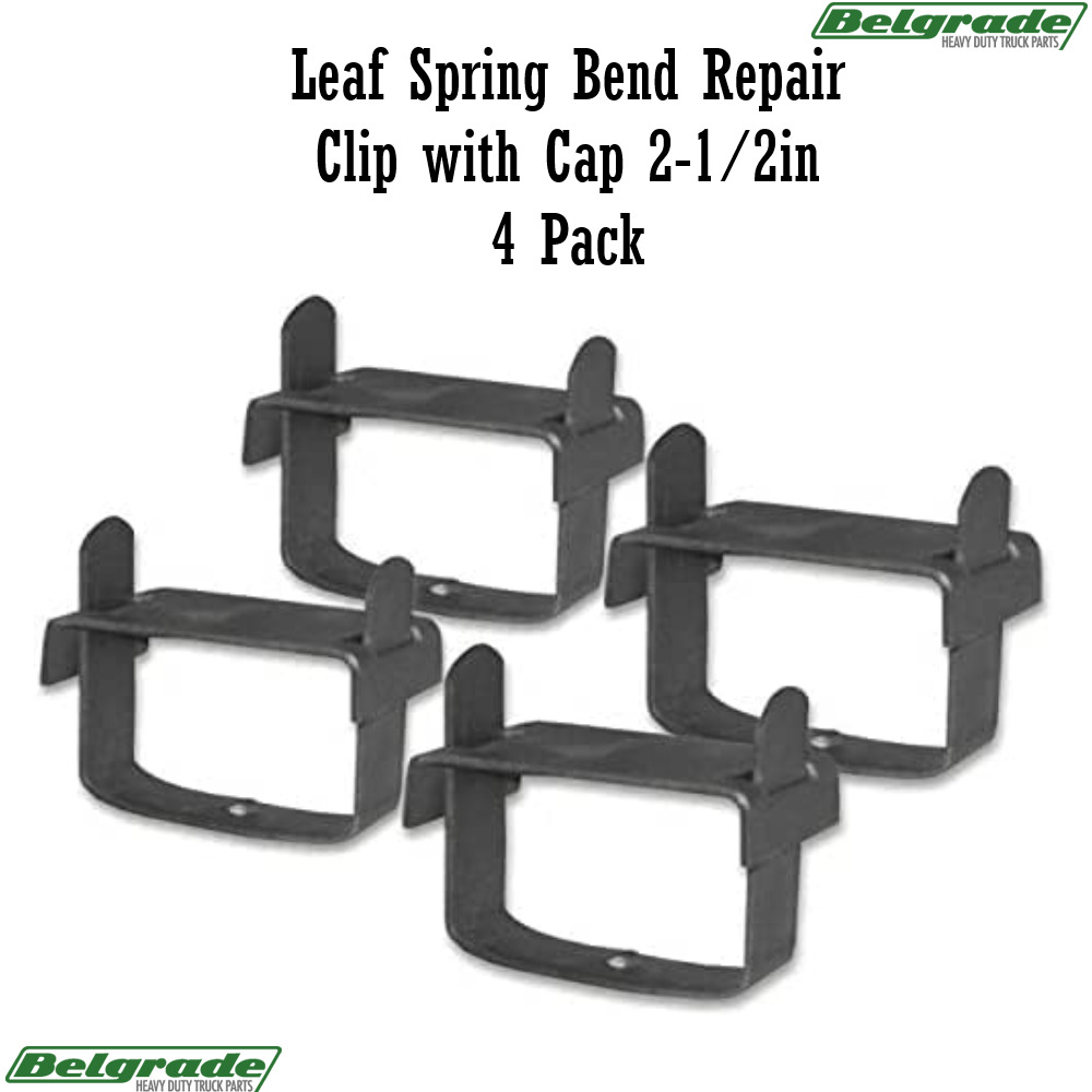 Leaf Spring Bend Repair Clip with Cap 2-1/2in 4 Pack