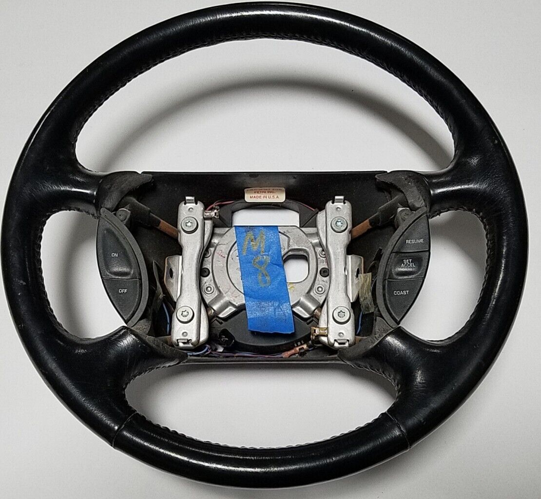 1993 1994 Lincoln Mark VIII Steering Wheel Black with Cruise Control Switches
