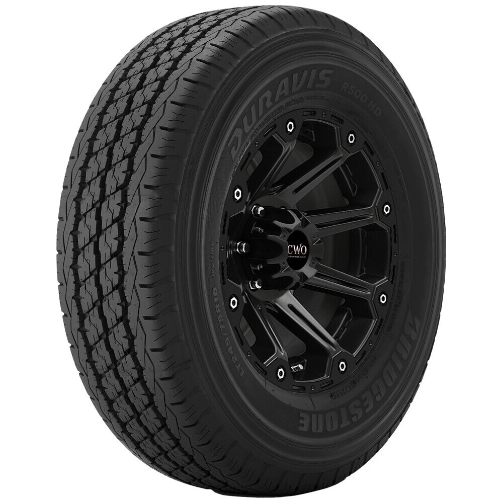 LT265/70-17 Bridgestone Duravis R500 HD 121/118R Load Range E Black Wall Tire