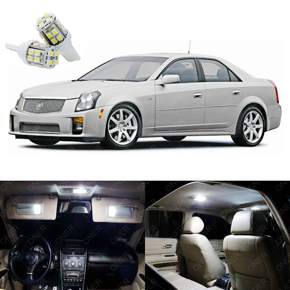 14 x White LED Interior Lights Package Kit For Cadillac CTS CTS-V 2003 - 2007