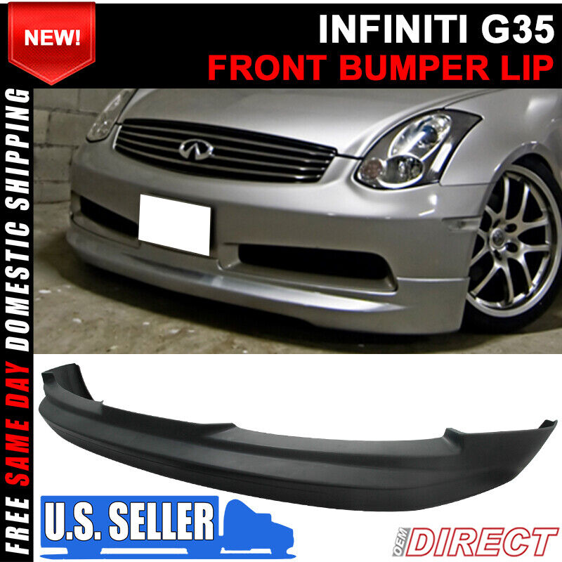 03-07 Fit For Infiniti G35 2Dr Coupe Front Bumper Lip Spoiler Splitter PU