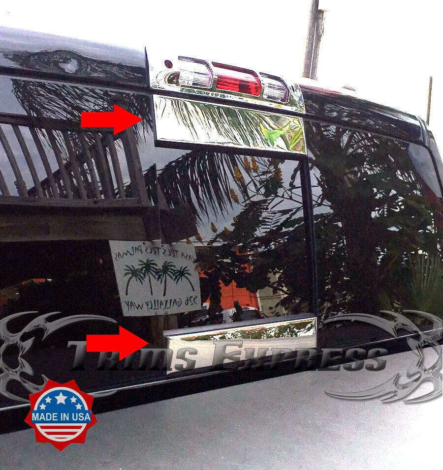 fit:2009-2018 Dodge Ram Rear Sliding Window Tailgate Trim Molding Decal Door
