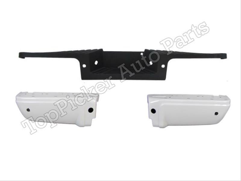 Painted Oxford White YZ/M6466A Rear Bumper Ends W/H + Black Pad For 08-12 F250